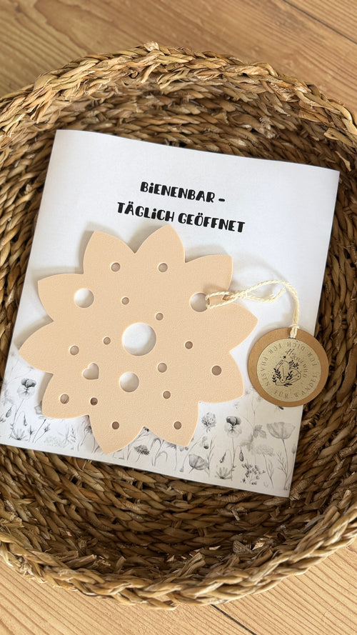 Bienentränke | Blume aus dem 3D-Druck | Schwimmende Bienen-Tränke für Garten & Balkon | Insektentränke | Bienenhilfe | Nachhaltige Gartendeko 15cm