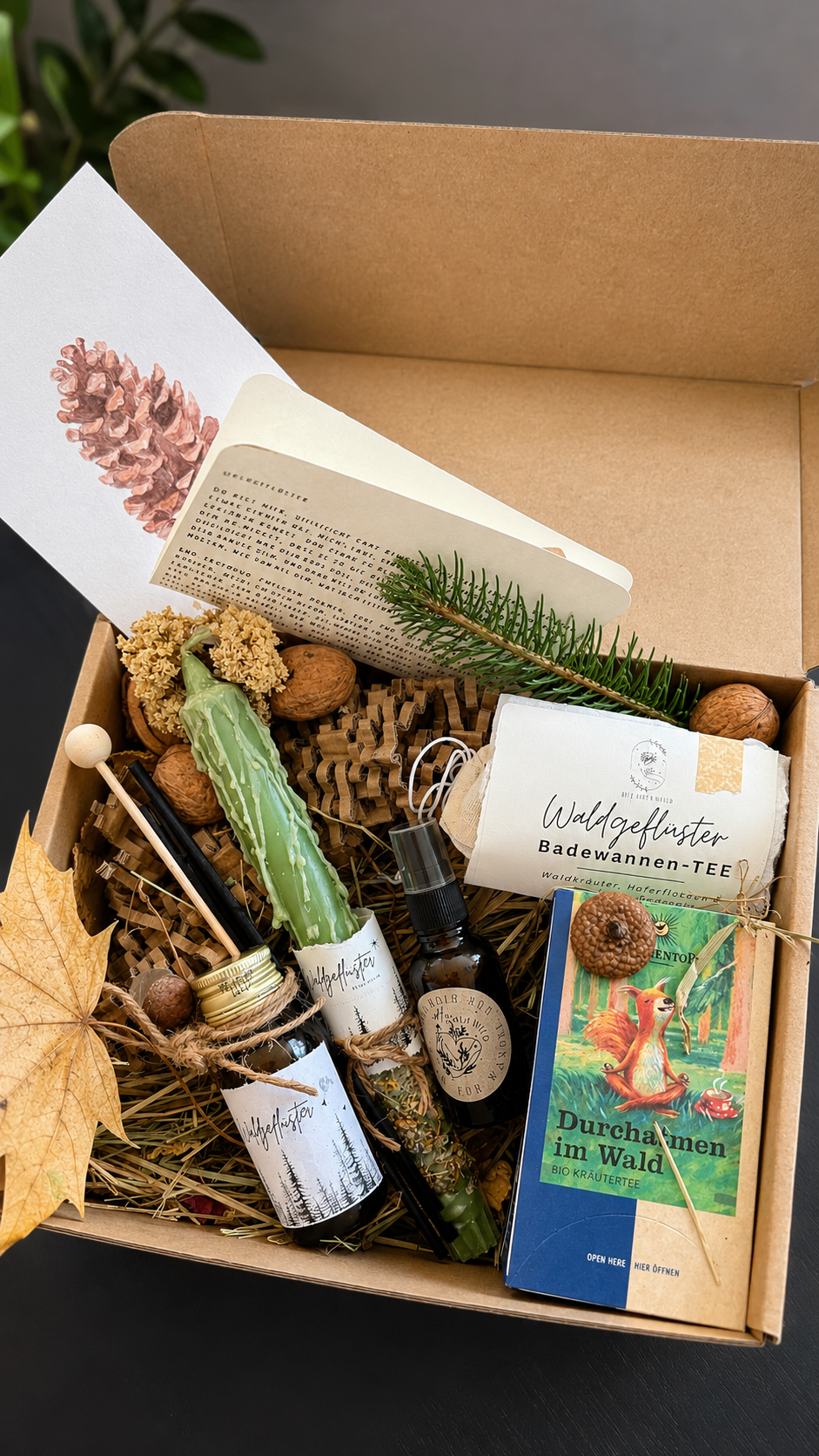 Waldgeflüster Box 
Natur. Ruhe.Dein Waldgefühl für zuhause.