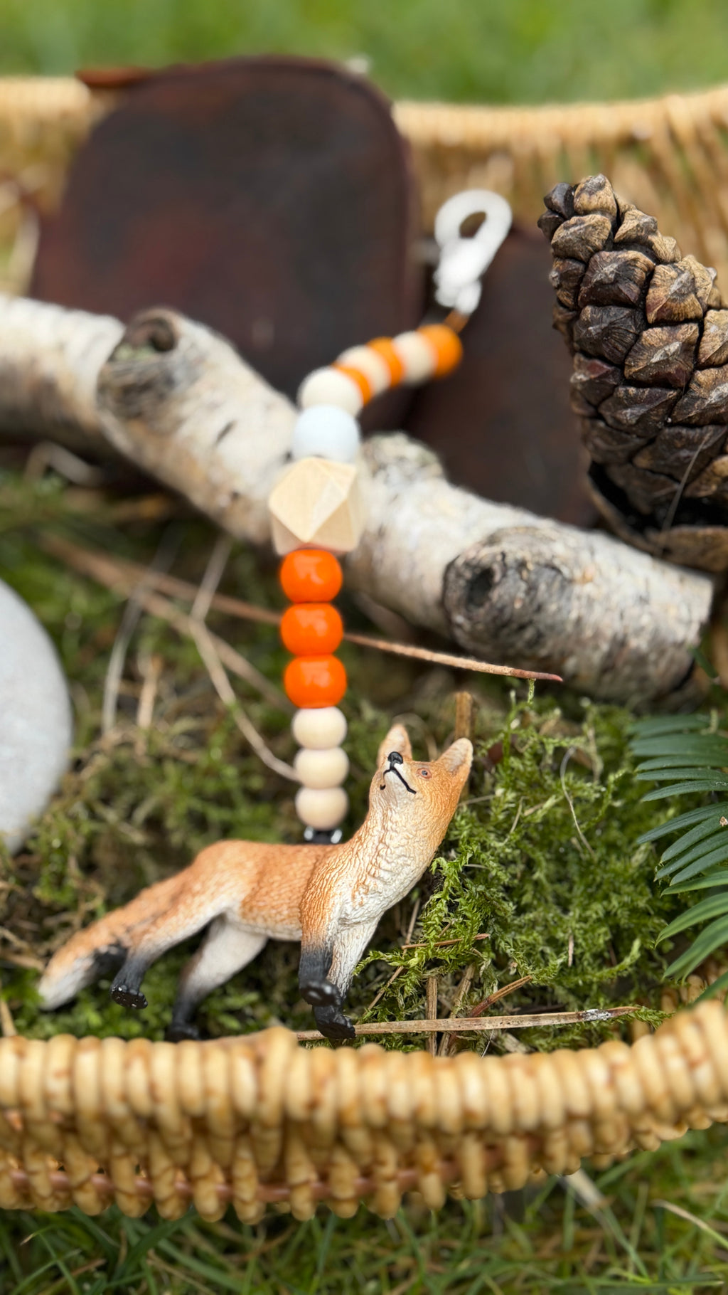 hej.soulwild kids – Waldfreunde | Waldtier Anhänger | Taschenbaumler aus Holzperlen | Schlüsselanhänger für Schulranzen & Tasche