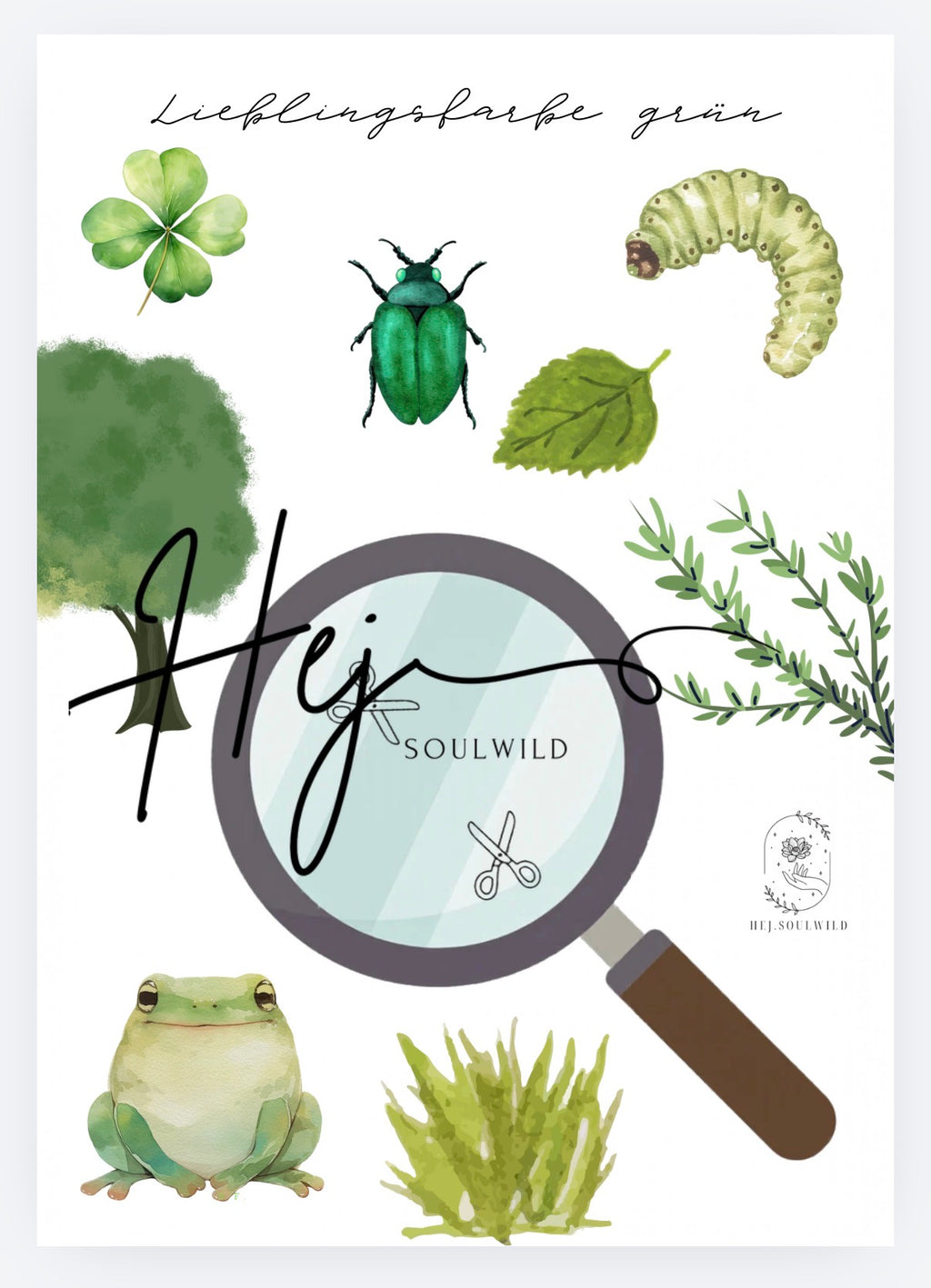 Entdeckerkarte Wald & Wiese *Lupe – Printable | Digitale Druckdatei