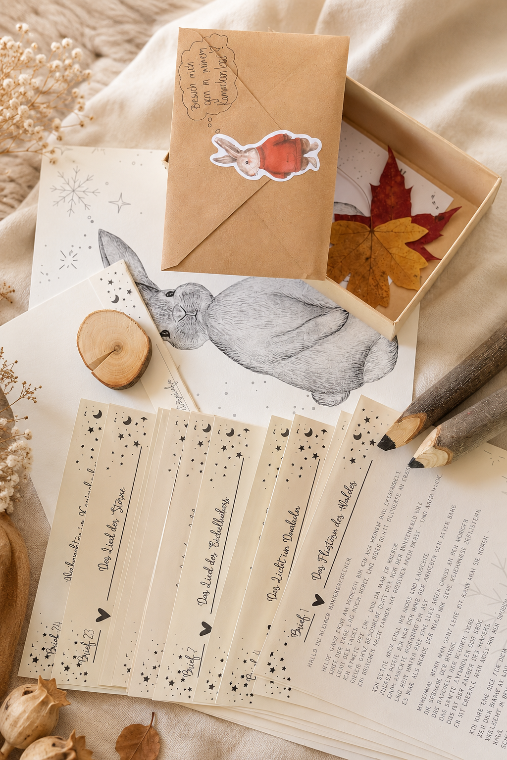 Adventskalender für Kinder | 24 Briefe von Luma dem Lichtkaninchen | Weihnachtspost | Achtsamkeit | Adventskalender Post