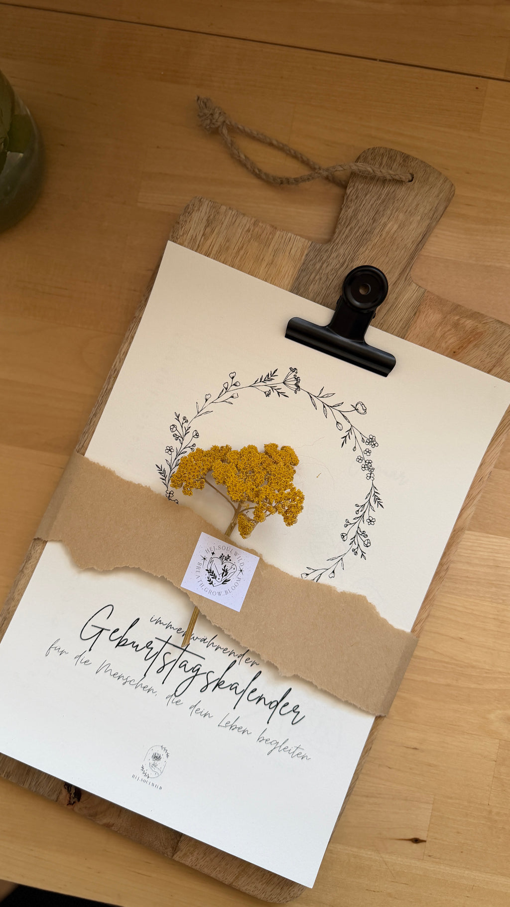 Immerwährender Geburtstagskalender mit Wildkräutern | Botanischer Familienkalender | hej.soulwild