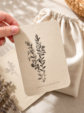 Postkarten Adventskalender | 24 Kraftpapier Postkarten | Hygge Weihnachten | Botanische Illustrationen | Achtsamkeitskalender | Geschenk