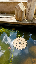 Bienentränke | Blume aus dem 3D-Druck | Schwimmende Bienen-Tränke für Garten & Balkon | Insektentränke | Bienenhilfe | Nachhaltige Gartendeko 15cm