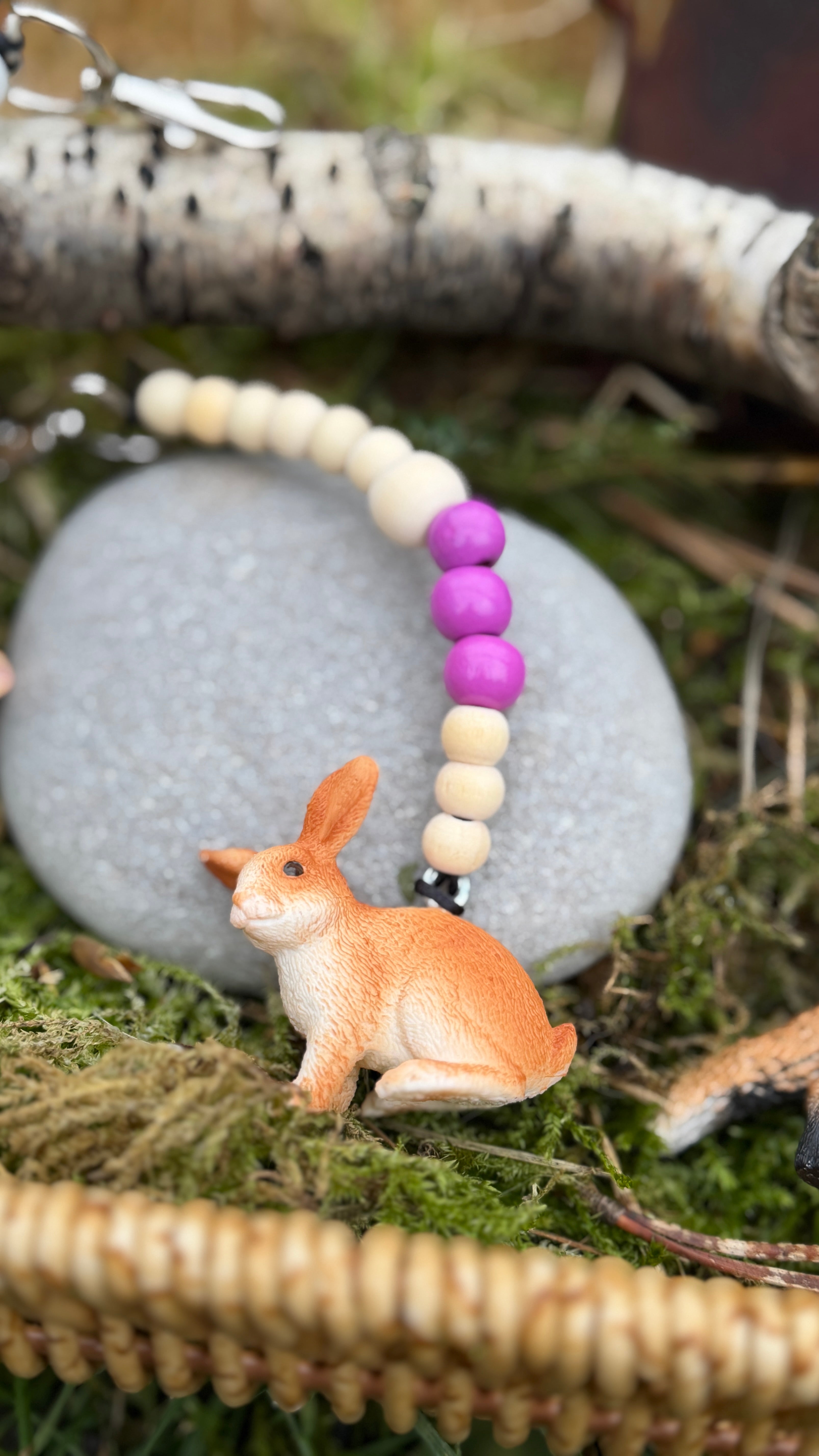 hej.soulwild kids – Waldfreunde | Waldtier Anhänger | Taschenbaumler aus Holzperlen | Schlüsselanhänger für Schulranzen & Tasche