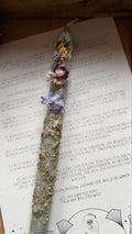 hej.soulwild • Ritualkerzen mit Wildblüten [mint] - 22 cm