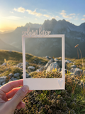 „schön hier“ | Polaroid -Retro Rahmen | Bilderrahmen für Erinnerungen