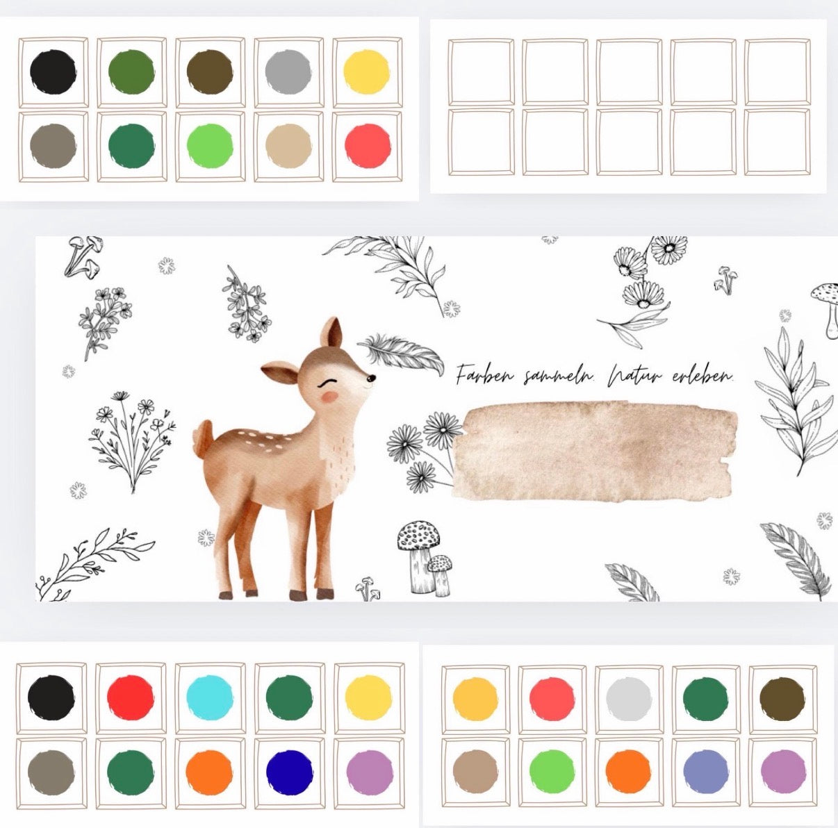 Natur-Suchspiel mit Eierkarton | Farben | Naturschätze | Printable | Digitale Datei