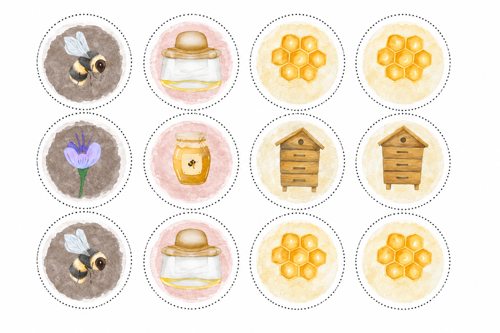 Memory - Bienen | Digitale Druckdatei