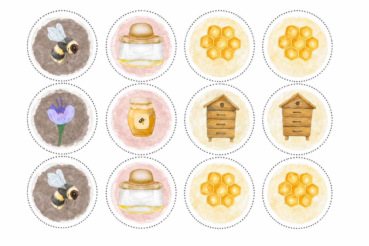 Memory - Bienen | Digitale Druckdatei