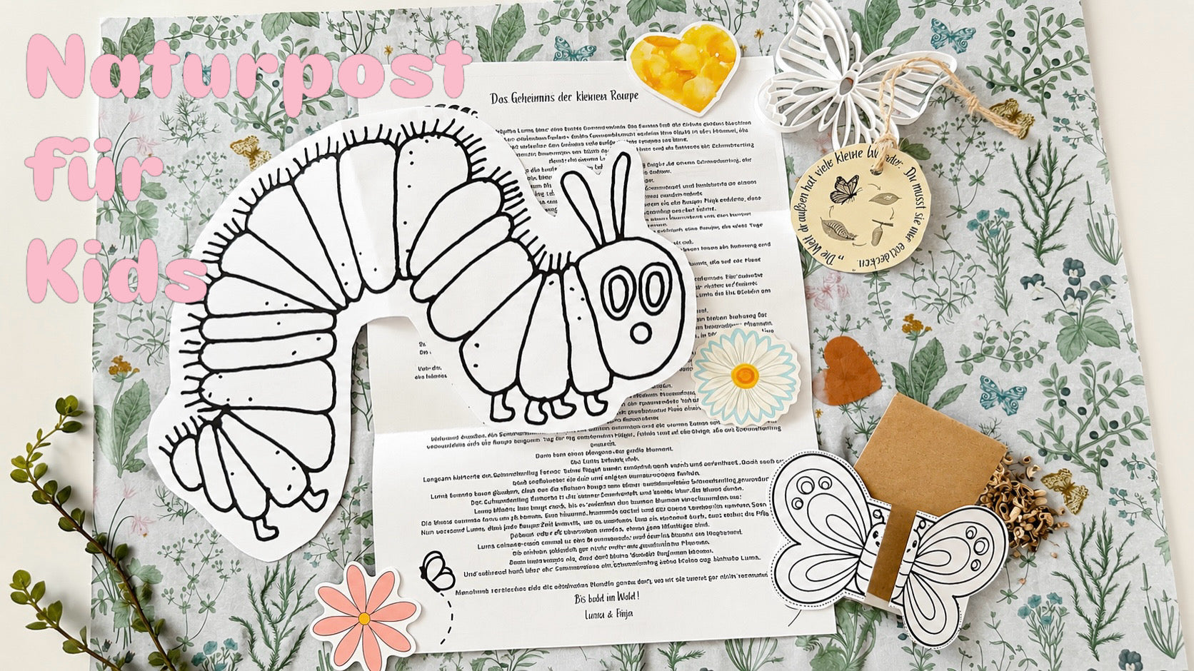 Naturpost für Kinder | Waldpost | Entdeckerpost | KREATIVBOX für naturverbundene Kinder | Basteln, Naturwissen & Geschichten BOX
